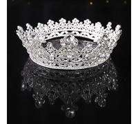 Tesia da corona di gioielli per capelli per donne Rhinestone Crystal Wedding Queen Crown Tiara Bridal Diadem Diadema Argento Colore Crown Crown Party Hair Wedding Capelli Accessori per capelli, HG299Y