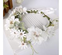 Tesia da corona di gioielli per capelli per donne Tiara corona di fiore Canci per capelli Vintage Flower Fores Forest Maying Accessori per capelli fatti a mano per la sposa Seaside2Mutil