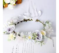 Tesia da corona di gioielli per capelli per donne Tiara corona di fiori per capelli Vintage Flower Forest Style Maying Accessori per i capelli fatti a mano per la sposa Bride Seaside di Gagalu
