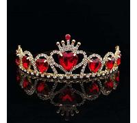Tesiani della corona di gioielli per capelli per donna copricapo corona ragazza Accessori per la fascia per testa della corona rossa corona.