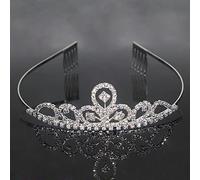 Tesiani della corona di gioielli per capelli per donne Accessori per capelli da donna Accessori per capelli da sposa Tiara rossa amore Crystal Crown Princess Birthday Gift 8mutil