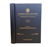 TESIONLINE Stampa Tesi di Laurea con Copertina Rigida Personalizzata - Stampa Professionale a Colori o B/N su Carta Patinata 100gr | Elegante, Durevole e Spedizione in 24h - Rilegature (Nero)