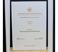 TESIONLINE Stampa Tesi di Laurea con Copertina Rigida Personalizzata - Stampa Professionale a Colori o B/N su Carta Patinata 100gr | Elegante, Durevole e Spedizione in 24h - Rilegature (Bianco)