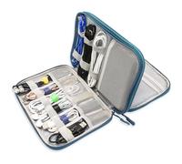 Teskyer Borsa Organizer Cavi, Impermeabile, Borsa Porta Accessori da Viaggio, Borsa Accessori Elettronici, Verde Scuro