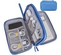 Teskyer Borsa Organizer Cavi, Impermeabile, Borsa Porta Accessori da Viaggio, Borsa Accessori Elettronici, Blu