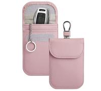 Teskyer Faraday Keyless Schermatura Chiave Auto, custodia anti-hacking Faraday, custodia antifurto con blocco del segnale RFID per chiave auto, Oro Rosa