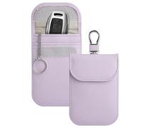 Teskyer Faraday Keyless Schermatura Chiave Auto, custodia anti-hacking Faraday, custodia antifurto con blocco del segnale RFID per chiave auto, Viola Chiaro