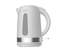 Tesla Bollitore elettrico KT200WX, 1850-2200 W, capacità 1,7 l, protezione da surriscaldamento, indicatore livello dell'acqua, bianco