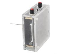 TESLA Coil Speaker con scatola musicale con arco elettrico, 9 x 9 x 4 cm, acrilico, nero/oro (EU Black)