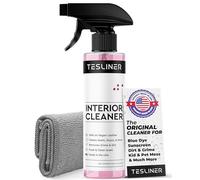 Tesla - Detergente per sedili e smacchiatore - Detergente per interni in pelle vegana bianca e nera, prodotti per la pulizia di sedili, cruscotto, console | Tesla Accessori per Model Y, Model 3, S, X