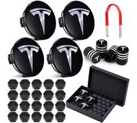 Tesla LEKEFETO Center Set di copricerchi per modello 3 e Y, accessori per ruote con logo Tesla