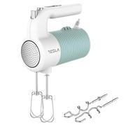 TESLA Sbattitore Mixer MX510BWS 350 W, 5 velocità, funzione turbo, 2 aste, 2 ganci, sistema di avvolgimento cavi, rivestimento in silicone