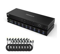 TESmart Switch KVM HDMI 8 PC 1 Monitor: 4K@60Hz (4:4:4), USB 3.2 Gen 1 Hub, LAN (RS232/IP), EDID, Auto Scan. Rack-mount, Hot-Plug. Professionale per Server/Data Center.