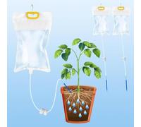 Tesmotor Flebo per Piante, Sacchetti Irrigatori a Goccia con Flusso Regolabile per Sistema di Autoirrigazione, Innaffiatore Automatico per Vasi 3 Confezioni