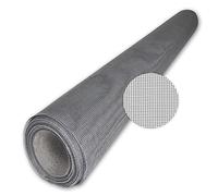 TESO, rete per zanzariere, tessuto in fibra di vetro trasparente, resistente ai raggi UV, articolo a metraggio, colore grigio, 200 cm