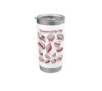 Tesori della marea, diverse conchiglie estive Bicchiere termico in acciaio inox doppia parete
