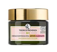 Tesori di Provenza Crema Viso Rosa Bio, Anti-età e Illuminante, Per Rughe Levigate e Pelle più Morbida, Con Olio d'Oliva BIO della Provenza, 50 ml