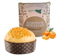 Tesori di Sicilia Panettone Artigianale ai Mandarini di Sicilia, Confezione "Ù Ciauru di Palermo" include Panettone e Mazzo di Carte Siciliane, Idea Regalo Natale