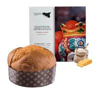 Tesori di Sicilia Panettone Artigianale Pandorato di Sicilia, Scatola "A donna Lisabetta", Panettone a lievitazione Naturale 1Kg, Idea Regalo Natale