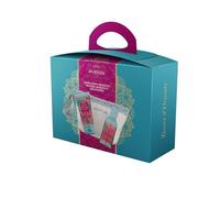 Tesori d'Oriente, Ayurveda Set Regalo da Viaggio, con Pochette Elegante | Include Profumo Aromatico 100 ml, Crema Corpo Idratante 75 ml, Fragranze con Note Calde e Armonizzanti che Durano a Lungo