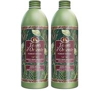 Tesori d'Oriente - Bagno Crema Forest Therapy, Bagnoschiuma dalle Note Floreali di Ninfea Bianca e Legno di Hinoki, Deterge Dolcemente la Pelle, Dona Relax e Benessere, 500ml (Confezione da 2)