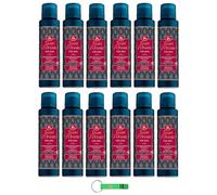 Tesori d'Oriente Deodorante Spray Profumo For Men 12 X 150 ML Deodorante Spray Deodorante Spray con Ebano & Ginseng + Portachiavi Beni Culinari