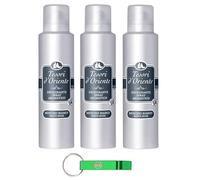 Tesori d'Oriente Deodorante Spray Profumo Muschio Bianco 3x150ml Deodorante Spray Deodorante Spray + Beni Culinari Portachiavi Gratis