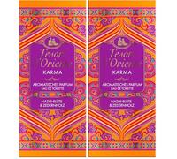 Tesori d'Oriente Eau de Toilette "Karma", 100 ml, profumo aromatico con fiore di Nashi e legno di cedro, profumo per sognare nel barattolo di alluminio, rituali benessere per corpo e sensi