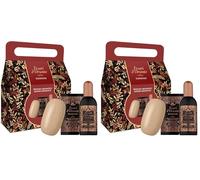 Tesori d'Oriente, Hammam Set Doccia con Saponetta Profumata e Profumo Aromatico 100 ml, Fragranze con Note Floreali e Agrumate che Durano a Lungo, Confezione Regalo (Confezione da 2)