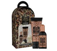 Tesori d'Oriente, Hammam Set Regalo, Include Doccia Crema 250 ml, Profumo Aromatico 100 ml e Spugna da Bagno, Fragranza Fiorita e Avvolgente, Note di Mandorlo, Vaniglia e Muschio