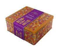 Tesori d'Oriente, Karma Set Doccia, Cofanetto Regalo con Bagnocrema, Doccia Crema e Profumo Aromatico, Fragranza con Note Dolci e Floreali da Fiore di Nashi e Legno di Cedro, Scatola in Latta