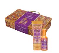 Tesori d'Oriente, Karma Set Regalo, Include Doccia Crema 250 ml e Profumo Aromatico 100 ml, Fragranza Fresca e Floreale, Note di Bergamotto, Nashi, Vaniglia e Fava Tonka, Cofanetto in Latta