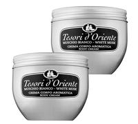 Tesori d'Oriente Muschio Bianco crema per il corpo 2 Confezione di 300ml ognuno (2 Confezioni, Muschio Bianco)