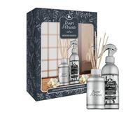 Tesori d'Oriente, Muschio Bianco Set Regalo Casa, Include Diffusore Ambiente con Bastoncini 200 ml e Deodorante Spray, Elegante Confezione, Fragranze con Note Ambrate e Armoniose che Durano a Lungo