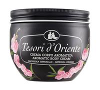 Tesori d'Oriente - Crema Corpo Profumata Orchidea Imperiale, Texture Leggera Nutriente e Idratante per la Pelle, Note Floreali, Azione Illuminante ed Emolliente, 300ml