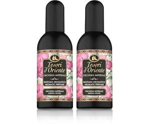 Tesori d'Oriente - Profumo Aromatico Orchidea della Cina, dalla Fragranza Fruttata, Note di Violetta e Ambra, 100ml (Confezione da 2)
