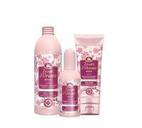 Tesori d'Oriente - Rituale Ikigai : Bagno Crema 500ml + Doccia Crema 250ml + Profumo Aromatico 100ml, con Fiori di Ciliegio e Acqua di Riso, Dona alla Pelle una Sensazione di Puro Benessere