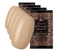 Tesori d'Oriente - Sapone Solido Hammam, Saponetta Aromatica, Fragranza Fruttata, 125gr (Confezione da 4)