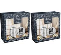 Tesori d'Oriente - Set Regalo, Profumatore per Ambienti con Bastoncini 200 ml e Candela Profumata Piccola 109 gr, Fragranza Muschio Bianco, Confezione Regalo (Confezione da 2)