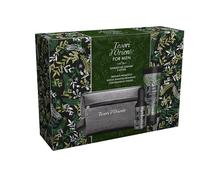 Tesori d'Oriente, Set Regalo Uomo, Include Profumo Aromatico 100 ml, Doccia Shampoo 2 in 1 250 ml, e Trousse da Viaggio, Fragranza Sandalo del Kashmir e Vetiver con Note di Zenzero e Bergamotto