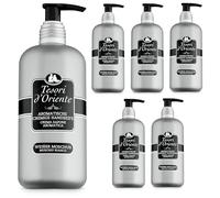 Tesori d'Oriente TESORI DORIENTE Sapone crema muschio bianco, 6 x 300 ml, sapone liquido, sapone per le mani, sapone liquido aromatico, sapone per la cura, rituali benessere per corpo e sensi