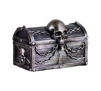 Tesoro - 12 * 7 * 8,5 Cm Schermo Di Legno Vintage | BOWEY BOX Per Ragazze | Box Di Archiviazione Della Raccolta Con Il E I Gioielli A Catena, Grandi Regali Di Party Pirata Dalla Resina Sintetic