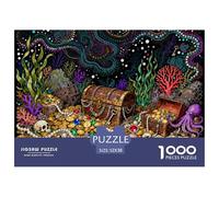 Tesoro di navi affondate sul fondo marino Puzzle in Legno Impermeabile DIY Puzzles Da 1000 Pezzi Per Adulti Colorati Giochi Educativi