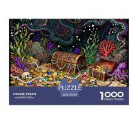 Tesoro di navi affondate sul fondo marino Puzzle in Legno Impermeabile DIY Puzzles Da 1000 Pezzi Regali Per Adulti Impossibili Giochi Educativi