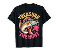 Tesoro la Caccia Pesca Design - Retro Fish Art Maglietta