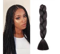 TESS 60 cm Extension per Treccine Africane #1B Nero Naturale, Extension Capelli Treccine 1 Pezzi Jumbo Treccia (100g/Pezzi) Capelli Finti per Treccine