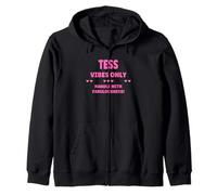 Tess Personalized Name Funny Cute Custom Tess Name Felpa con Cappuccio