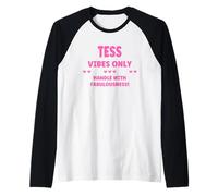 Tess Personalized Name Funny Cute Custom Tess Name Maglia con Maniche Raglan