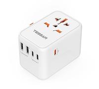 TESSAN 65W GaN Adattatore Universale da Viaggio, Presa Universale da Viaggio con 2 USB A e 3 USB C, Adattatore Presa Internazionale per EU Inglese Americana Australia Giappone