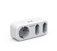 TESSAN Adattatore Presa Americana, con 3 Tomas y 2 USB, Presa Americana Adattatore Italiana para USA Tailandia Canada Messico, Spina USA